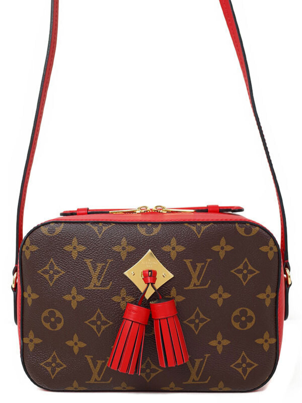 Louis Vuitton Monogram Saintonge Shoulder Bag Canvas Leather Brown